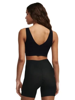 Zwart - Chantelle zachte naadloze stretchshorts tot halverwege de dij met hoge taille en één maat