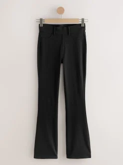 Zwart - Check Jersey Bootcut Leggings