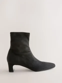 Zwart - Chisel Toe Block Heel Sock Boots
