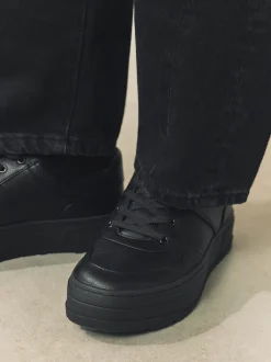 Zwart - Cleat Chunky sneakers met vetersluiting