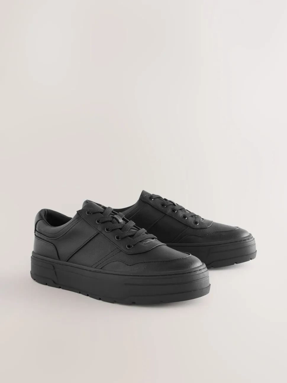 Zwart - Cleat Chunky sneakers met vetersluiting