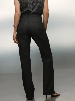 Zwart - Coated Bootcut Jeans