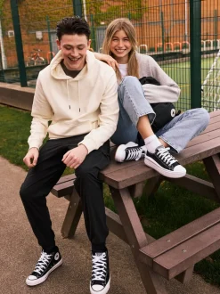 Zwart - Converse All Star Move Chuck Ox sneakers met plateauzool