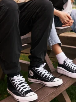 Zwart - Converse All Star Move Chuck Ox sneakers met plateauzool