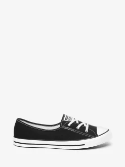 Zwart - Converse balletsneakers met veters