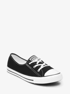 Zwart - Converse balletsneakers met veters