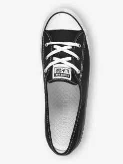 Zwart - Converse balletsneakers met veters
