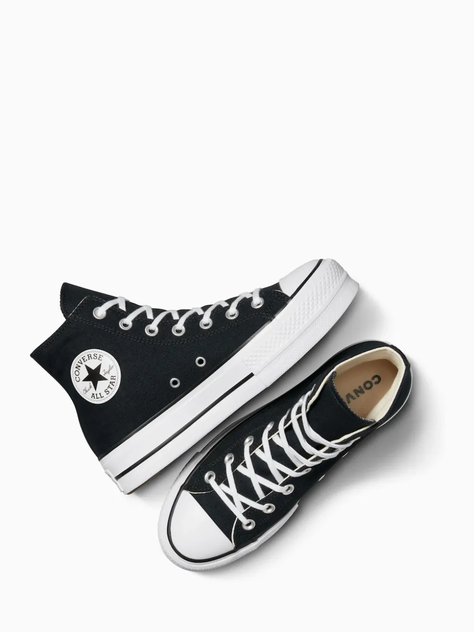 Zwart - Converse Lift - Bleke hoge sneakers met plateauzool