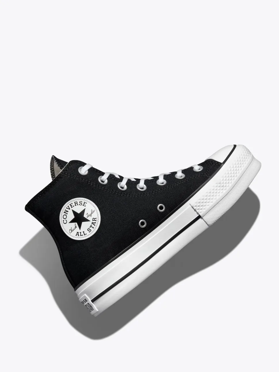 Zwart - Converse Lift - Bleke hoge sneakers met plateauzool