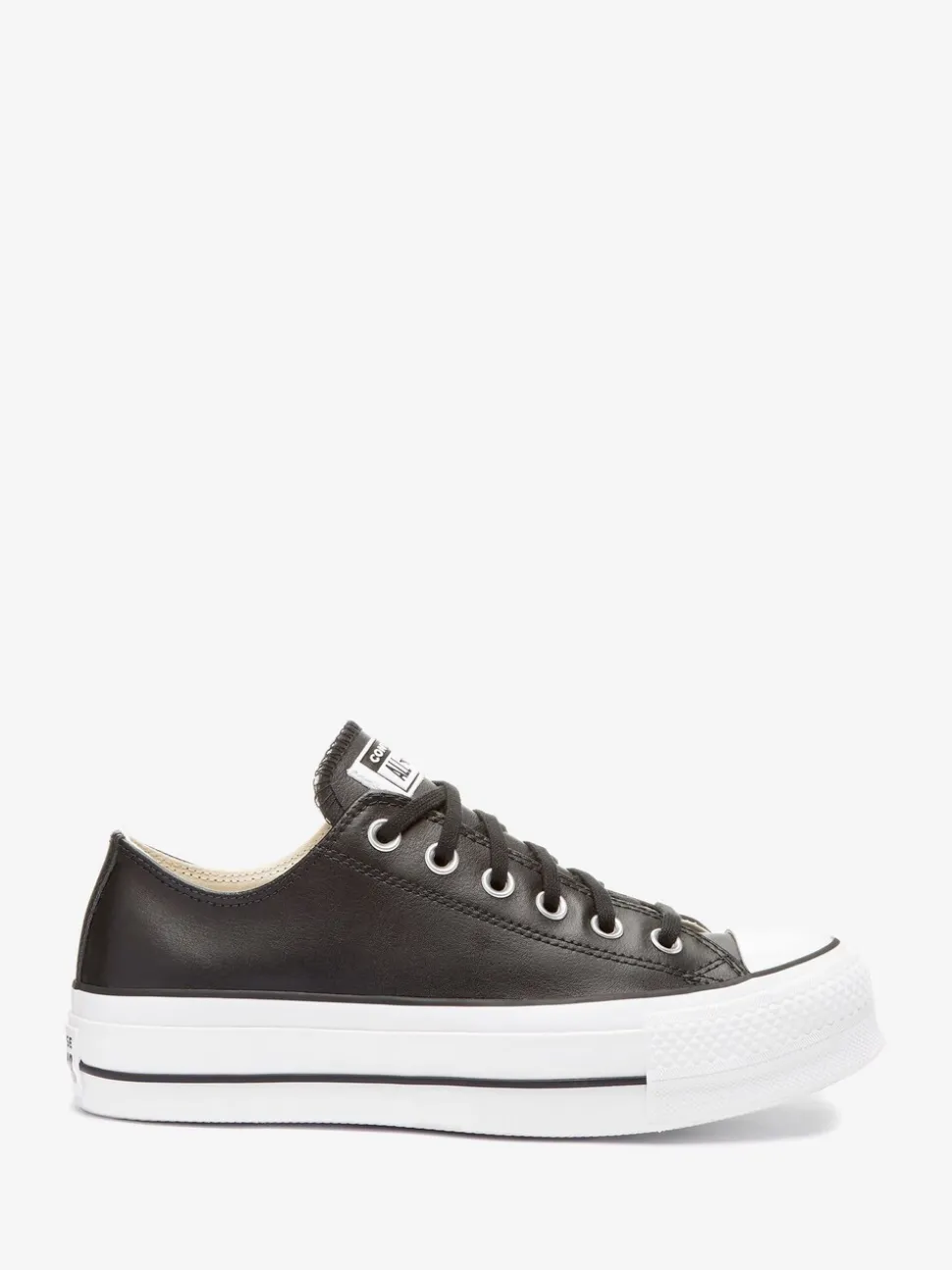 Zwart - Converse Platform Lift Chuck Ox sneakers van leer
