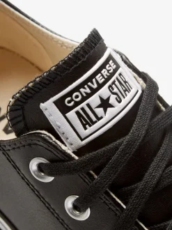 Zwart - Converse Platform Lift Chuck Ox sneakers van leer