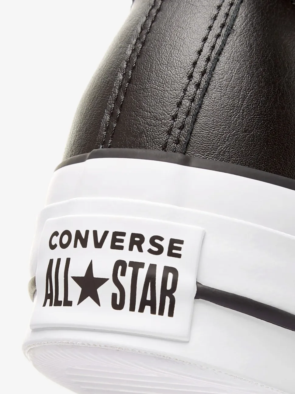 Zwart - Converse Platform Lift Chuck Ox sneakers van leer