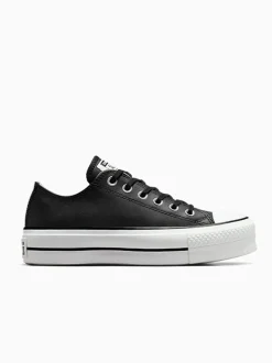 Zwart - Converse Platform Lift Chuck Ox sneakers van leer