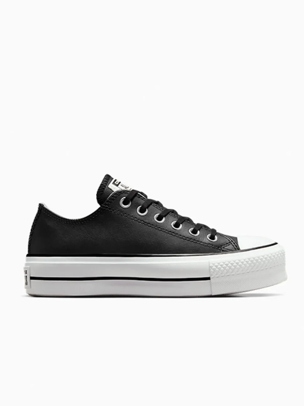 Zwart - Converse Platform Lift Chuck Ox sneakers van leer
