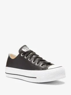 Zwart - Converse Platform Lift Chuck Ox sneakers van leer