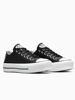 Zwart - Converse Platform Lift Chuck Ox sneakers van leer