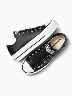 Zwart - Converse Platform Lift Chuck Ox sneakers van leer