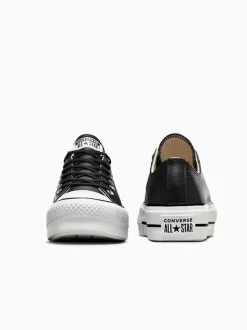 Zwart - Converse Platform Lift Chuck Ox sneakers van leer