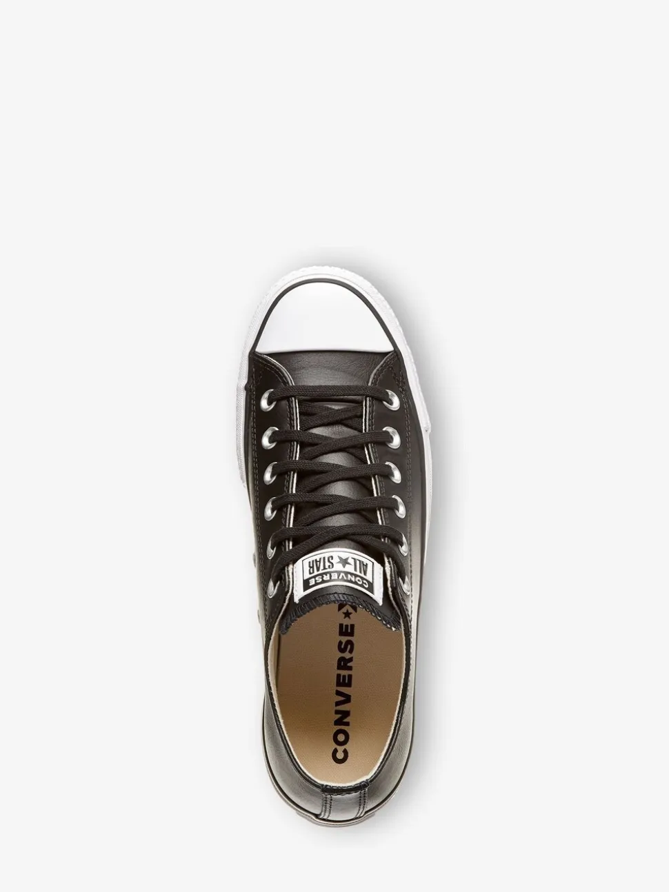 Zwart - Converse Platform Lift Chuck Ox sneakers van leer