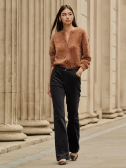 Zwart - Corduroy boot cut broek