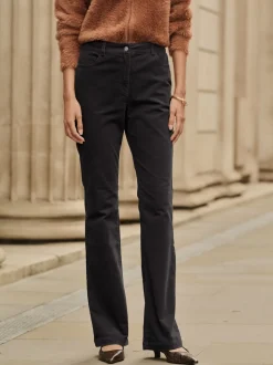 Zwart - Corduroy boot cut broek