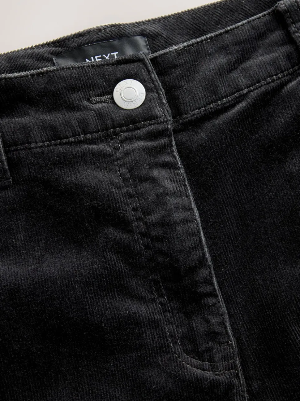 Zwart - Corduroy boot cut broek