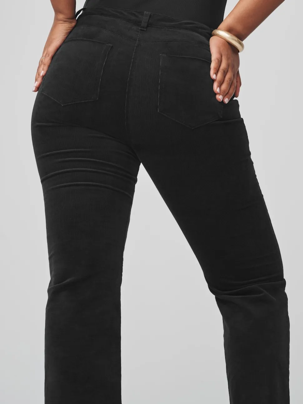 Zwart - Corduroy Bootcut Hourglass Trousers