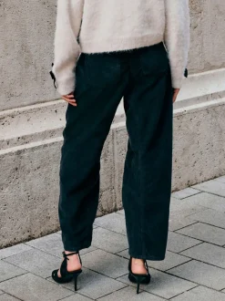 Zwart - Corduroy broeken Barrel jeans