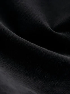 Zwart - Corduroy mini-wikkelrok