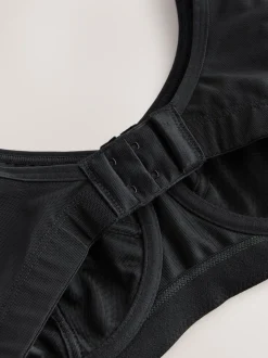 Zwart - DD+ Non Pad Full Cup Dry Tech High Impact Sports Bra