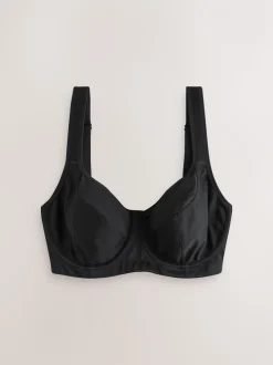 Zwart - DD+ Non Pad Full Cup Dry Tech High Impact Sports Bra