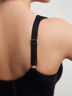 Zwart - DD+ Supersoft Comfort Padded Strap Minimising Full Cup Bra