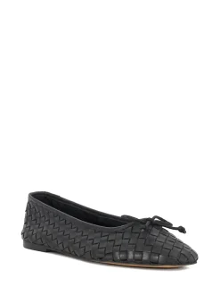 Zwart - Dune London Heat Woven Ballerina Shoes