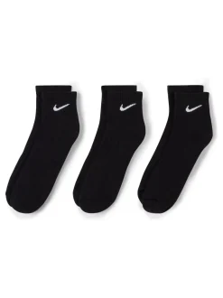 Zwart - Enkel - Nike Everyday set van 3 paar verzachte sokken met boord