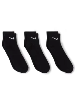 Zwart - Enkel - Nike Everyday set van 3 paar verzachte sokken met boord