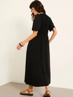 Zwart - FatFace Jersey Midi Dress