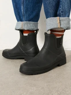 Zwart - FatFace Rubber Ankle Welly