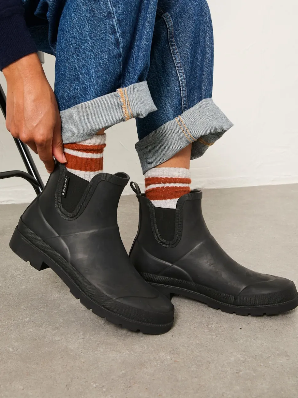 Zwart - FatFace Rubber Ankle Welly
