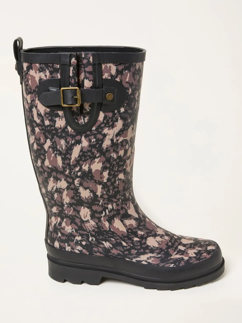 Zwart - FatFace Rubber Printed Welly