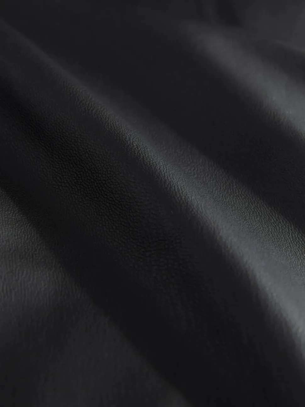 Zwart - Faux Leather Jort Trousers