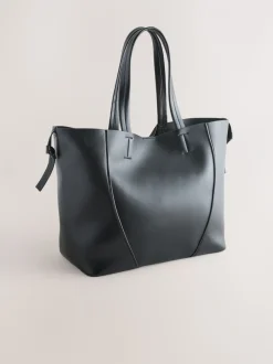 Zwart - Faux Suede Mix Charm Shoulder Bag