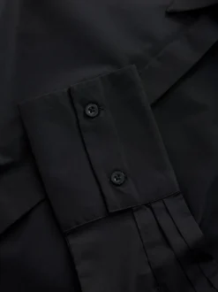 Zwart - Fitted Stretch Essential Long Sleeve Shirt