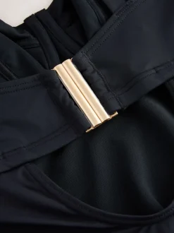 Zwart - F-K ondersteunend badpak met beugel