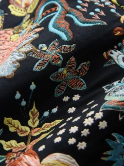 Zwart - Floral Jacquard Bomber Jacket