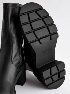 Zwart - Forever Comfort® - Enkellange soklaarzen met grove zool