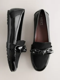 Zwart - Forever Comfort® Bow Round Toe Loafers