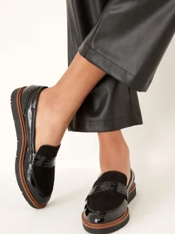 Zwart - Forever Comfort® Brogue Instappers