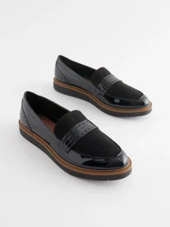 Zwart - Forever Comfort® Brogue Instappers