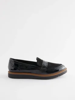 Zwart - Forever Comfort® Brogue Instappers
