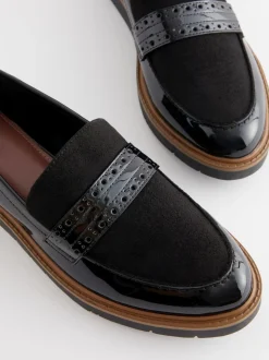 Zwart - Forever Comfort® Brogue Instappers